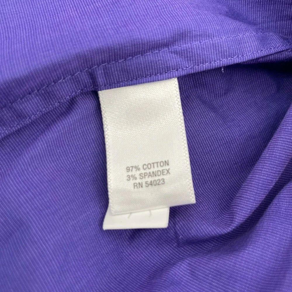 Banana Republic Button Down Mens L Tall Purple Stretch Slim Fit Dress Shirt NWT